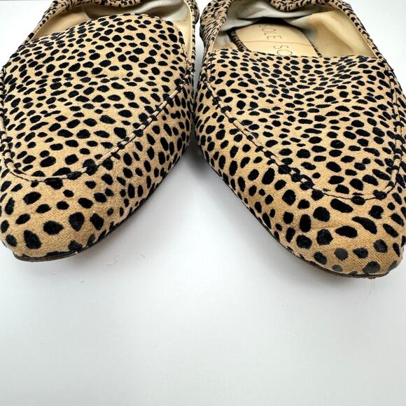 Sole Society Womens Breck Flat Loafer Shoe Size 7.5 Cheetah Print Brown - Picture 5 of 8